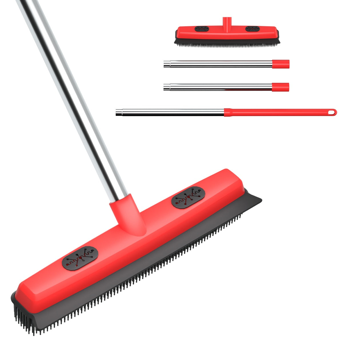 2-in-1 Pet Carpet Hair Removal Broom & Squeegee – Easy, Versatile Cleaning