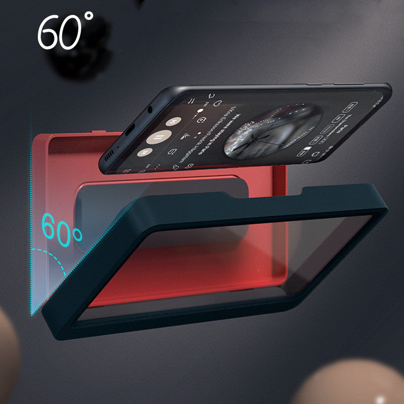 Waterproof Wall-Mounted Phone Holder Case – Anti-Fog Touch Screen