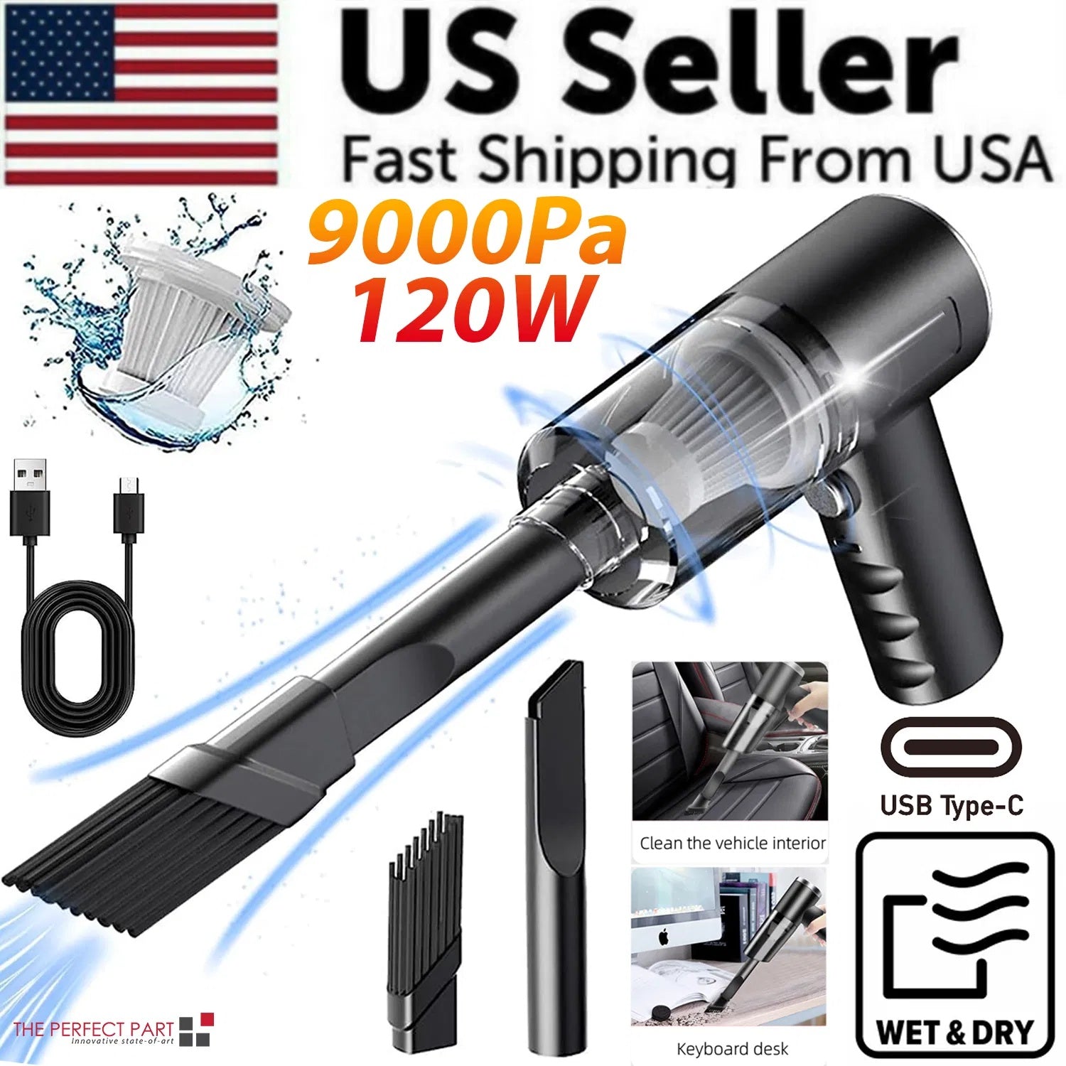 Cordless Handheld Vacuum Cleaner Mini Portable