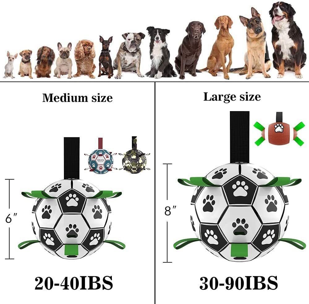 Interactive Dog Football Toy Soccer Ball Inflated