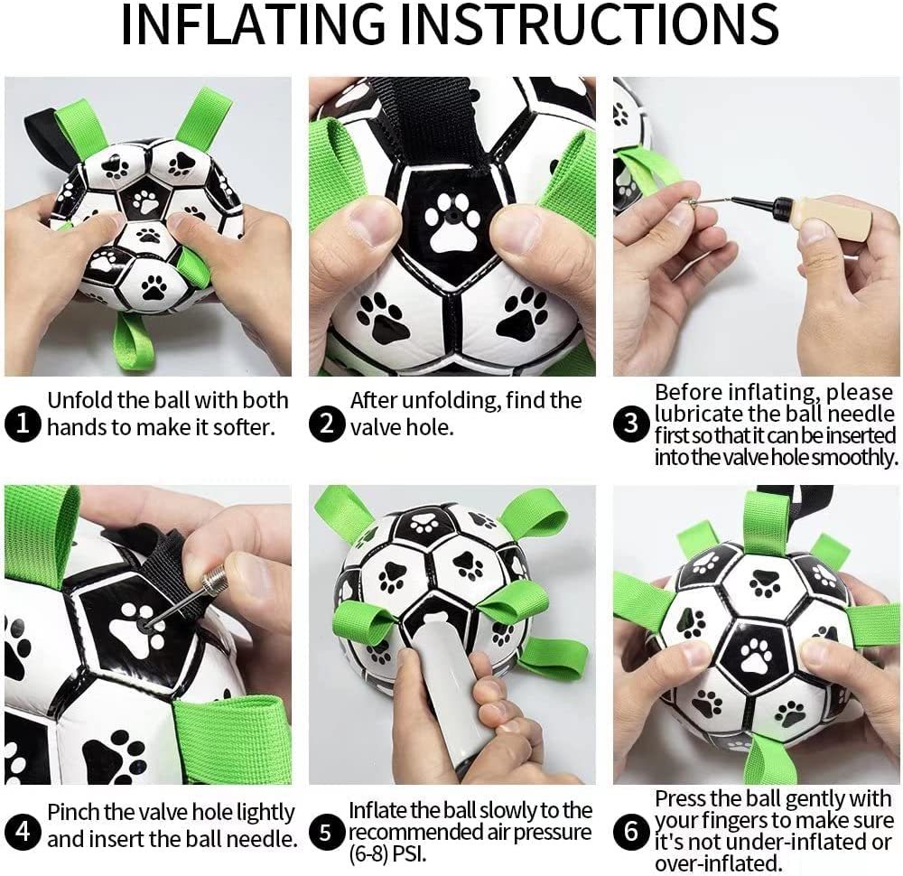 Interactive Dog Football Toy Soccer Ball Inflated