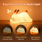 Silicone Rabbit LED Night Light – Touch Sensor Lamp