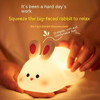 Silicone Rabbit LED Night Light – Touch Sensor Lamp