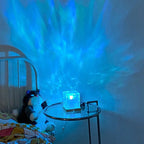 LED Water Ripple Crystal Table Lamp – USB RGB Rotating Night Light with 16 Colors