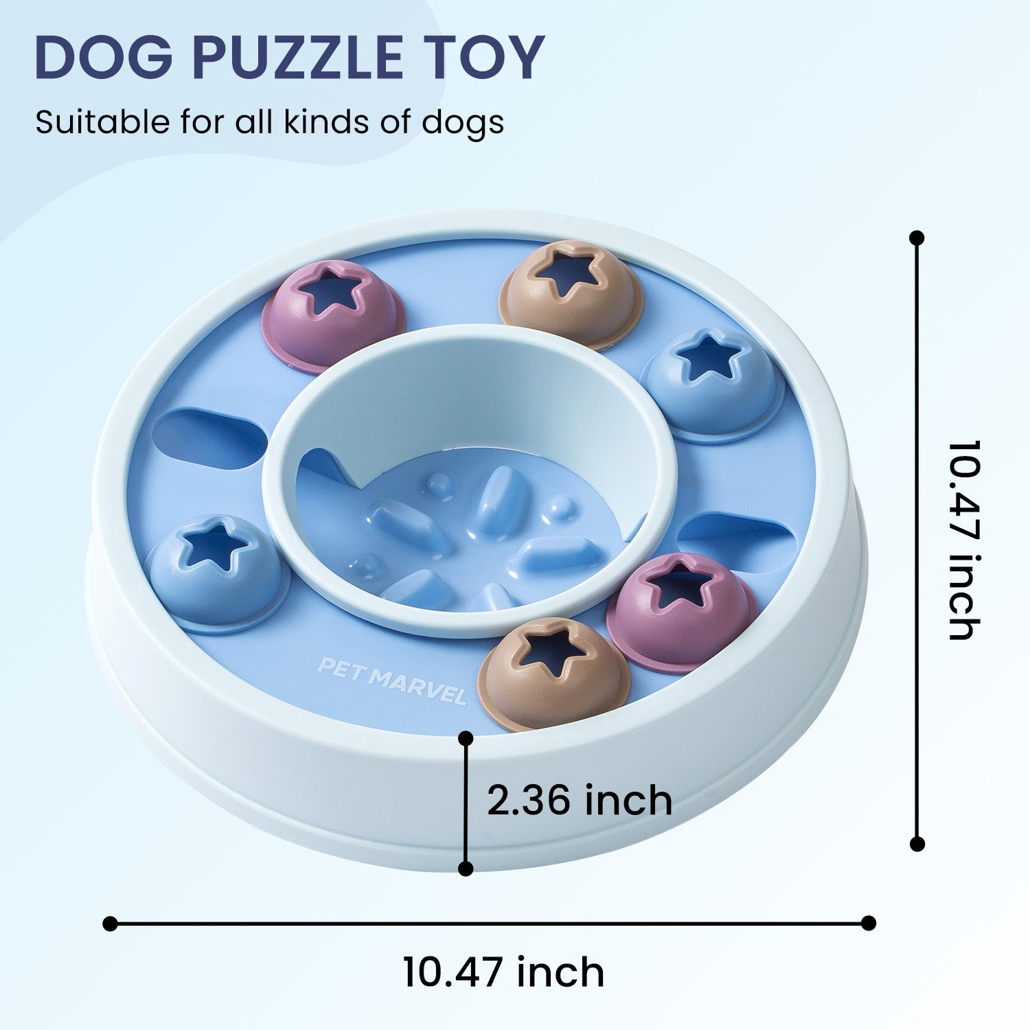 PETMARVEL Interactive Dog Puzzle Toy – Level 1-3 Mental Stimulation Slow Feeder Training Game for Dogs