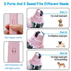2-in-1 USB Rechargeable Pet Nail Clipper & Grinder with LED Light