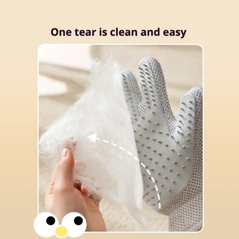 2-in-1 Pet Grooming Glove for Cats & Dogs – Double-Sided Hair Removal & Gentle Massage Brush