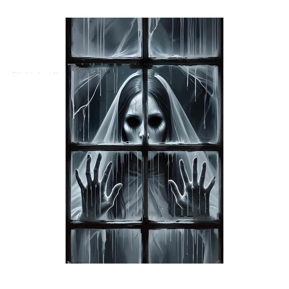 3D Window Cover Witch Halloween
