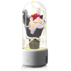 2-in-1 Rose Bouquet LED Night Light with Bluetooth Speaker – Gift in Glass Dome