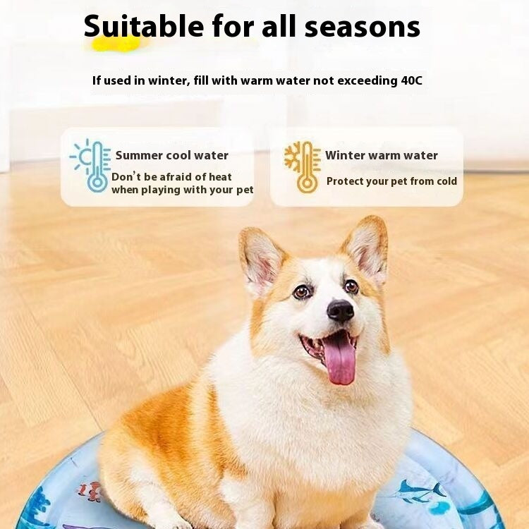 Cooling Pet Water Bed Cushion Ice Pad – Summer Comfort Sleeping Round Mat for Cats & Dogs