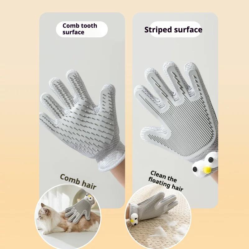 2-in-1 Pet Grooming Glove for Cats & Dogs – Double-Sided Hair Removal & Gentle Massage Brush