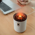Volcanic Flame USB Aroma Diffuser & Jellyfish Humidifier with Night Light Lamp