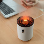 Volcanic Flame USB Aroma Diffuser & Jellyfish Humidifier with Night Light Lamp