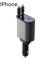 100W Metal Car Charger – Fast Charging USB & Type-C Adapter for Vehicle