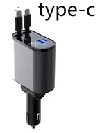 100W Metal Car Charger – Fast Charging USB & Type-C Adapter for Vehicle