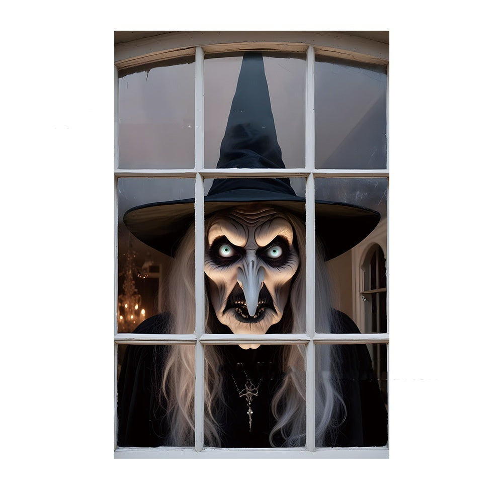 3D Window Cover Witch Halloween
