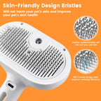 3-in-1 Pet Steam Brush for Cats & Dogs | Water Mist Spray Grooming Comb with Self-Cleaning Release Button | For Long & Short Hair Shedding