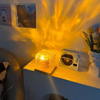 LED Water Ripple Crystal Table Lamp – USB RGB Rotating Night Light with 16 Colors