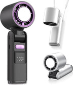 Portable Handheld Mini Fan – Adjustable Speed, Foldable, Rechargeable with Night Light