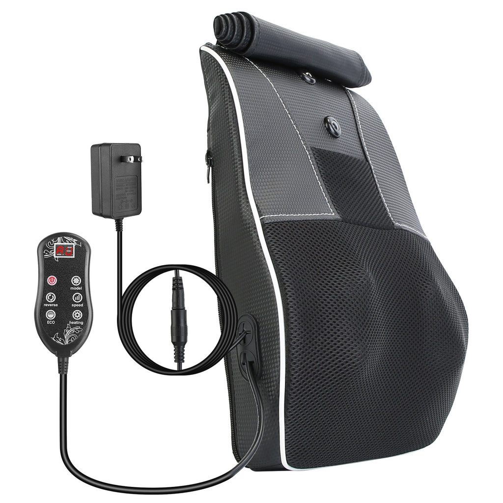 Back Massager With Heat 3D Kneading Massage Pillow