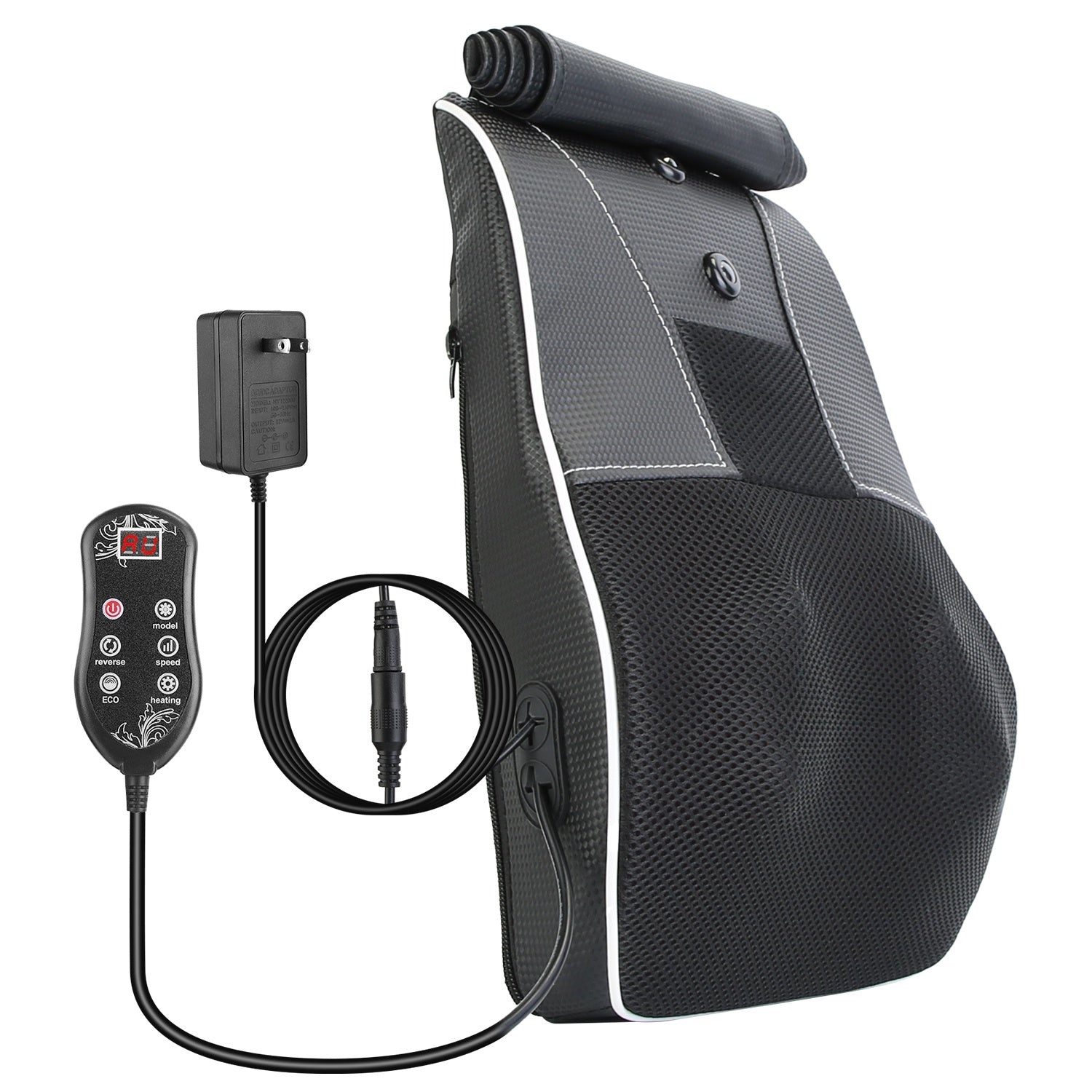 Back Massager With Heat 3D Kneading Massage Pillow