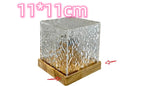 LED Water Ripple Crystal Table Lamp – USB RGB Rotating Night Light with 16 Colors