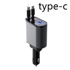 100W Metal Car Charger – Fast Charging USB & Type-C Adapter for Vehicle