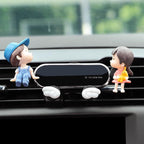 Cute Cartoon Car Mobile Phone Holder – Adjustable Air Vent & Dashboard Mount