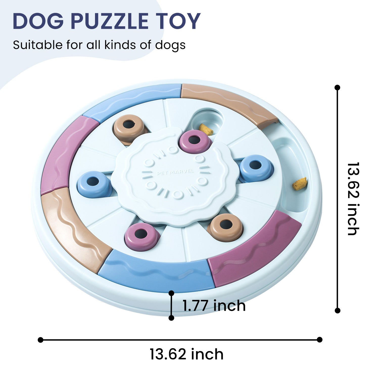 PETMARVEL Interactive Dog Puzzle Toy – Level 1-3 Mental Stimulation Slow Feeder Training Game for Dogs