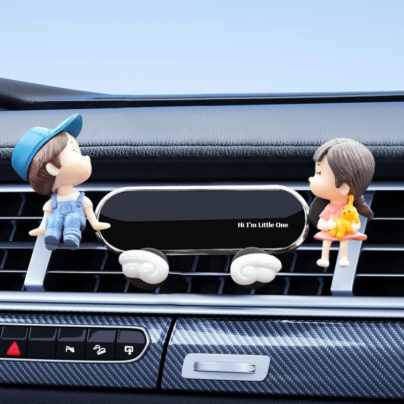 Cute Cartoon Car Mobile Phone Holder – Adjustable Air Vent & Dashboard Mount