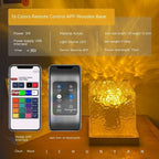 LED Water Ripple Crystal Table Lamp – USB RGB Rotating Night Light with 16 Colors