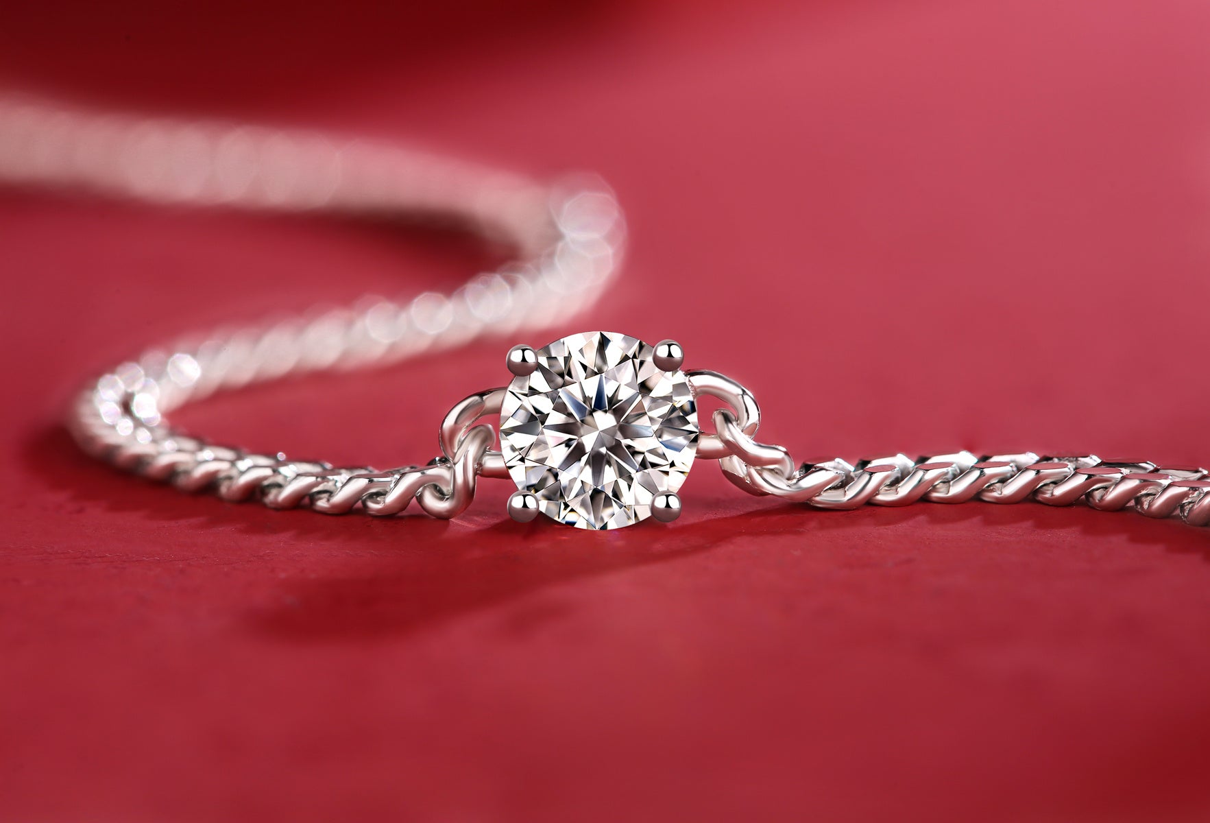 Cuban Luxury Mosan Diamond Silver Bracelet