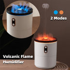 Volcanic Flame USB Aroma Diffuser & Jellyfish Humidifier with Night Light Lamp