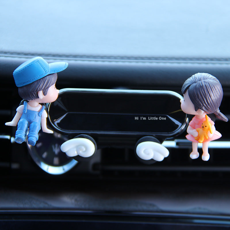 Cute Cartoon Car Mobile Phone Holder – Adjustable Air Vent & Dashboard Mount