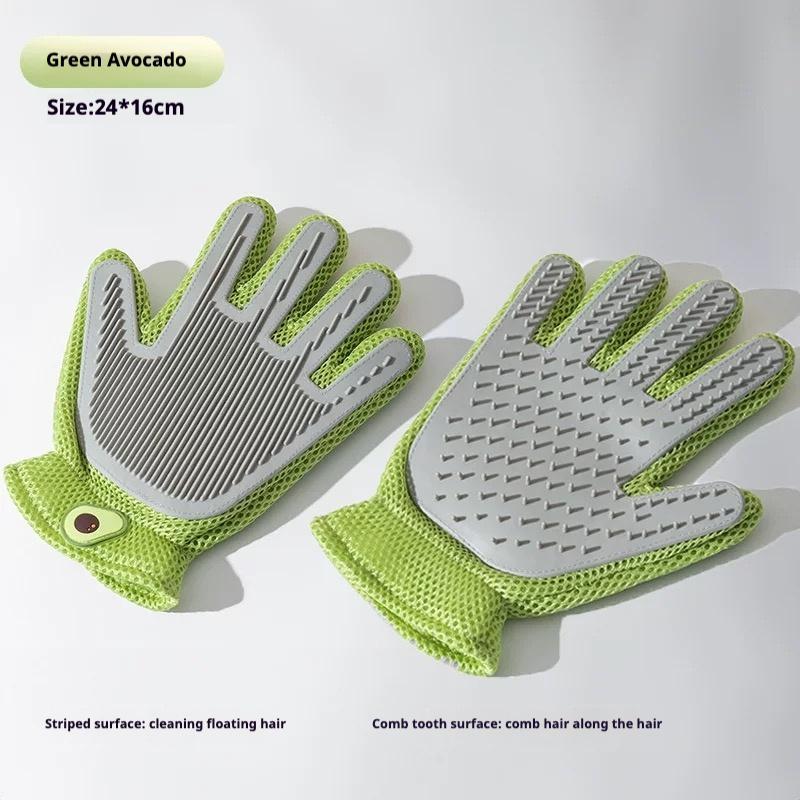 2-in-1 Pet Grooming Glove for Cats & Dogs – Double-Sided Hair Removal & Gentle Massage Brush