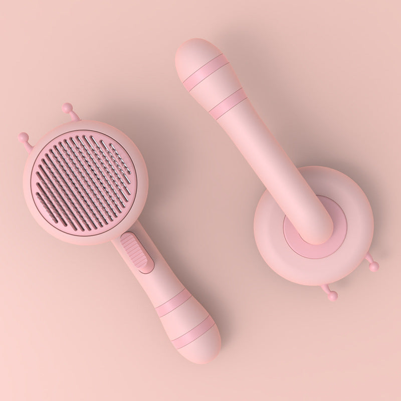 Small Bee-Shaped Pet Hair Comb – Fine Needle Grooming Tool for Cats & Dogs