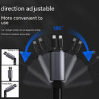 100W Metal Car Charger – Fast Charging USB & Type-C Adapter for Vehicle
